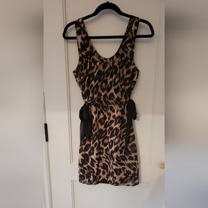 Leopard pattern mini dress